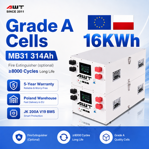 Baterai Surya Lifepo4 Horizontal Lithium 48V 16kWh Eropa DDP MB31 314AH JK V19 BMS 8000 Siklus untuk ESS - Product Image 1