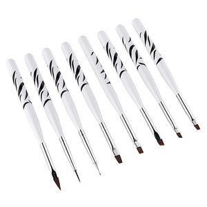 Ensemble de 8 pinceaux à ongles avec manche en cristal, pour dessin, liner et peinture, pour salon de manucure, marque privée - Product Image 4