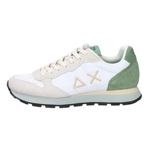 Baskets pour hommes Sun68 Z36106 Blanc Vert Talon de 3 cm Chaussures de style basketball - Product Image 1