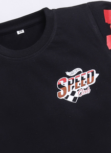 Carrydreams Boys Printed Pure Cotton <b>T</b> Shirt Black Racing Design Short Sleeve Casual Wear Comfortable Everyday Outfit - Product Image 3