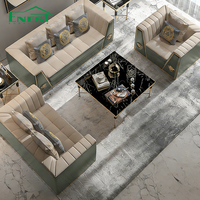 Ensemble de canapés sectionnels en cuir véritable de luxe, design moderne, meubles pour la maison, pour salon, utilisation en villa