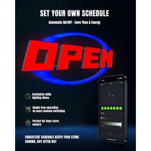 Letrero LED luminoso de 33 x 16 pulgadas con control remoto y temporizador para tiendas minoristas, bares, oficinas, restaurantes y salones - Product Image 2