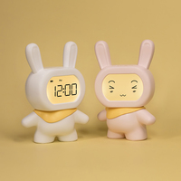 Réveil-lampe de nuit rechargeable en silicone en forme d'animal pour chambre de bébé, cadeau