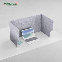 Panneau de séparation de bureau insonorisant en feutre acoustique PET pour poste de travail, écran de confidentialité pour réduction du bruit de bureau