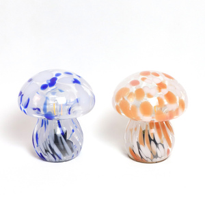 clear Glass Mushroom Figurine Art <strong>Light</strong> <strong>up</strong> Easter Mushroom <strong>Ornament</strong> Easter Mushroom with Led <strong>Light</strong> - Product Image 5