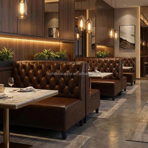 Banquette de restaurant vintage en cuir capitonné Chesterfield pour restaurant américain, bar ou <span class=keywords><strong>pub</strong></span> - Product Image 3