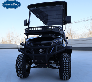 Voiture de golf électrique 4x4 homologuée pour la route, 6 places, équipée de roues en alliage d'aluminium, pour les zones panoramiques, les communautés résidentielles - Product Image 1