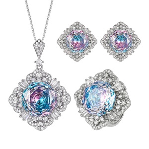 Wholesale Eco-friendly Copper 16-10mm Color-Changing Zircon Pendant <b>Earrings</b> <b>Set</b> Mixed Design Jewelry <b>Set</b> for Bold Style - Product Image 1