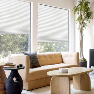 Stores plissés de conception moderne Tissu non tissé Ombrage semi complet Installation simple Aucun perçage requis Matériau polyester - Product Image 4