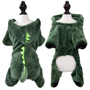 Vêtements pour chiens en polaire corail épaisse et chaude pour l'automne et l'hiver, motif animalier, costume pour chiot, vêtements pour animaux de compagnie pour Teddy, chats et chiens - Product Image 4