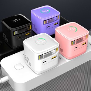 Cargador Inteligente Multi-Puerto de 67W con Cable Retráctil Integrado y Pantalla LED - Product Image 5