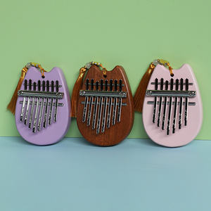 Mini Piano de pulgar de madera Kalimba compacto de 8 teclas con martillo de afinación, Piano Retro de dedos, regalo exquisito para niños principiantes - Product Image 5