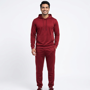 Conjunto Deportivo Unisex de 2 Piezas con Estampado Acid Wash Ecológico, Sudadera con Capucha de Corte Regular y Pantalones Deportivos, 100% Algodón - Product Image 1