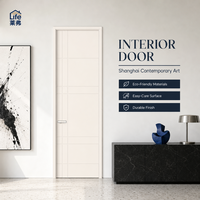 Porte intérieure en bois minimaliste et écologique, porte de chambre moderne pour les projets de construction verte et de maisons saines