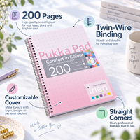 Carnet ligné à spirale, perforé 3 trous, avec pages détachables, illustration apaisante, personnalisable avec logo |   Carnet mignon |   Bloc-notes