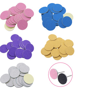 Tampons de ponçage ronds colorés pour ongles, disques de ponçage jetables, tampons de ponçage pour ongles, limes électriques pour les pieds, podologie - Product Image 3