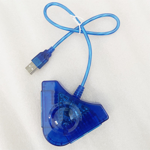 อะแดปเตอร์ USB สามเหลี่ยมพอร์ตคู่ตัวแปลงจ<span class=keywords><strong>อย</strong></span>สติ๊กพลาสติกเกมแพด<span class=keywords><strong>สาย</strong></span>อะแดปเตอร์สำหรับ <span class=keywords><strong>PS2</strong></span> PC - Product Image 3