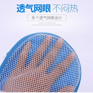 Gants anti-extraction avec sangle de fixation au poignet pour personnes âgées, plaque souple intégrée bleue, fonctionnement manuel, certifiés CE - Product Image 3