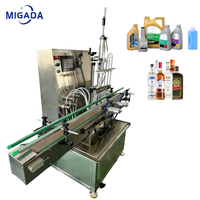 Machine de remplissage automatique d'eau corrosive chimique acide Hcl anti-corrosion à 4 têtes Machine de remplissage et de capsulage de bouteilles d'huile liquide