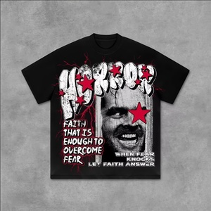 เสื้อยืดคอกลมแขนสั้นสีขาวสำหรับผู้ชาย ยี่ห้อ Just Kiss Me พิมพ์ลายตัวอักษร สไตล์ลำลอง ทรงหลวม ผ้าฝ้าย ไม่ยับง่าย สตรีทแวร์ ประดับเพชร - Product Image 5