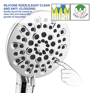 ชุดฝักบัวอาบน้ำแบบมือถือ ขนาด 4.72 นิ้ว หัวฉีดสเปรย์นวดแบบวงกลม ปรับแรงดันน้ำได้ พกพาสะดวก อุปกรณ์เสริมสำหรับห้องน้ำ - Product Image 4