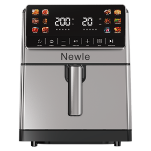 หม้อทอดไร้น้ำมัน Newle 8 ลิตร สเตนเลสสตีลทั้งใบ พร้อมหน้าจอดิจิตอลอัจฉริยะ หม้อเคลือบสารกันติด ไม่ใช้น้ำมัน ใช้กับเตาอบได้ เหมาะสำหรับโรงแรม - Product Image 1