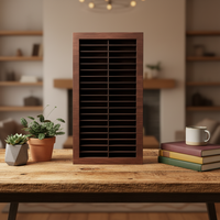 Étagère de rangement pour cassettes audio en bois, type sur pied, trois niveaux, non pliable, pour bureau