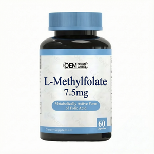 OEM/ODM เมทิลโฟเลตออร์แกนิก 5-MTHF พร้อมเมทิล บี12 โคแฟกเตอร์ วิตามินแคปซูล 60 เม็ด สำหรับผู้ใหญ่ ช่วยปรับอารมณ์ โฮโมซิสเทอีน เมทิลเลชัน - Product Image 1