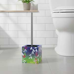 Portascopino WC MSV in MDF e acciaio inossidabile in vari colori, 11 x 11 x 37 cm - Product Image 3