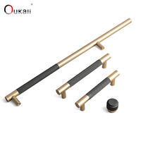 Poignée de meuble Oukali de style nordique en forme de T, 128 mm, or noir, quincaillerie en aluminium Kured, pour armoire de cuisine