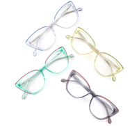 Monture de lunettes transparente œil de chat unisexe, durable, colorée, pour la lecture, lunettes optiques tendance en acétate