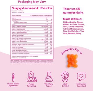 Gomitas de Vitaminas Prenatales con Vitamina B6 y Jengibre, Gomitas Nutricionales para Mujeres Embarazadas, Suplementos Nutricionales Prenatales - Product Image 4