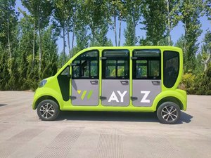 HT 8 posti a corpo chiuso più popolare elettrico <span class=keywords><strong>Bus</strong></span> turistico auto auto di lusso elettrico turismo per turisti - Product Image 2