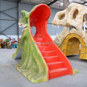 Toboggan dinosaure en fibre de verre pour usage intérieur/extérieur, étanche, pour zones commerciales, garderies, maisons, centres commerciaux, aires de jeux pour enfants - Product Image 3