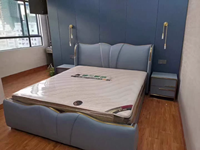 Lit double en cuir de luxe moderne Chambre à coucher principale haut de gamme Design de mariage Usine élégante de cadre en bois Lits rembourrés en gros