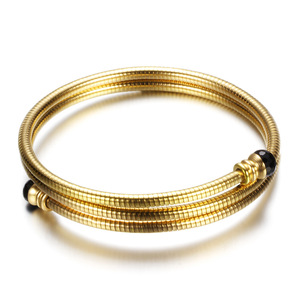304 Stainless Steel <b>Bracelet</b> 56mm Multi Layer Opening Unisex Jewelry Gift Rose Gold Silver Gold Color <b>Copper</b> Alloy - Product Image 3