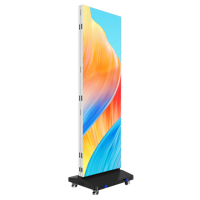 Afficheur LED pliable Jode Trifold P2.5 avec écran double face audio, mobile, pour publicité de détail, bannière, hall d'hôtel