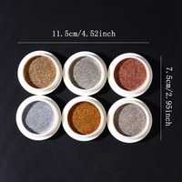 Poudre magique miroir 3D SH Antique Copper brillante pour nail art, paillettes pigmentées à frotter, flocons métalliques chromés pour la décoration des ongles