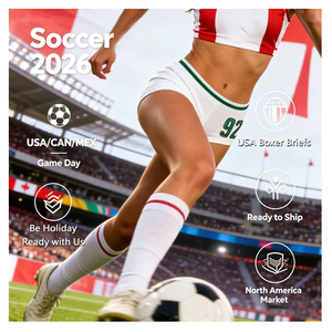 Calzones Deportivos de Fútbol 2026 para Mujer, USA/CAN/MEX, Comodidad para el Día del Partido, Personalizados, Sin Costuras, Transpirables - Product Image 1