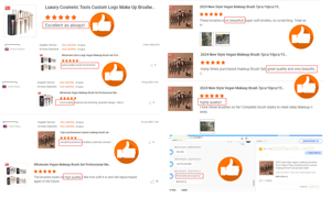 Set di <span class=keywords><strong>Pennelli</strong></span> <span class=keywords><strong>per</strong></span> Trucco 15 Pezzi con Logo Personalizzato, Alta Qualità <span class=keywords><strong>per</strong></span> Occhi e Labbra, Set Professionale con Contenitore - Product Image 6