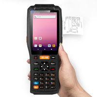 PDA portable amélioré PDA3505, Android 11.0, 4 Go, 64 Go, scanner de codes-barres, scanner OCR, imprimante intégrée 58 mm, PDA robuste