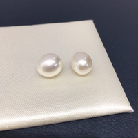 Perles d'eau douce en forme de riz demi-percées SHDIYAYUN 10-11 mm 5A, couleur blanche naturelle, perles en vrac pour bijoux, trous personnalisés