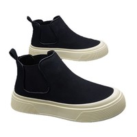 Chaussures décontractées à enfiler pour hommes, nouvelles baskets polyvalentes rehaussantes, semelle souple antidérapante, noires, tendance