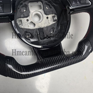 Volante Deportivo de Fibra de Carbono y Cuero Perforado para Audi A3 A4L A5 A6L A7 Q3 Q5, Venta al Por Mayor - Product Image 2