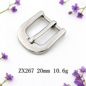 20mm Brushed Silver Square Zinc Alloy Single Prong Pin <b>Buckle</b> Metal Strap <b>Buckle</b> For Handbag <b>Belt</b> Accessories - Product Image 2