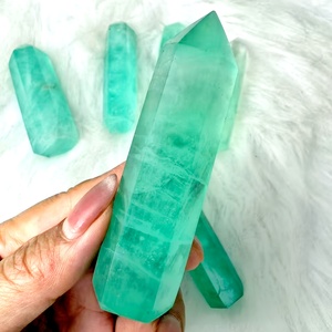 Torre de Cristal de Fluorita Verde Pulida CrystalHola al por Mayor, Tendencia de Moda Feng Shui, Decoración Relajante para el Hogar, Oficina y Dormitorio - Product Image 2