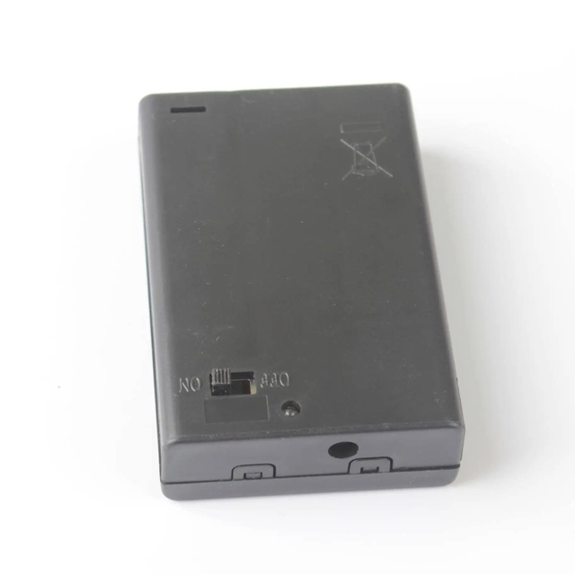 Factory Wholesale Customize Black ABS Plastic 18650 A AA AAA Waterproof Li-Ion 3 Cell Battery Holder Case Box with Wire