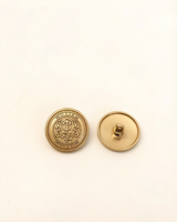 Kancing Logam Seng Berkualitas Tinggi Bentuk Persegi Panjang 20mm 18mm, Mahkota Singa Ganda Berlapis Emas, Logo Timbul, Untuk Pakaian Jas, Mantel, Trenchcoat
