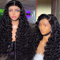 Perruque de cheveux bouclés bruts birmans, perruques frontales HD sans colle en dentelle complète, cheveux humains naturels birmans de grade 12A, perruques de cheveux bruts birmans