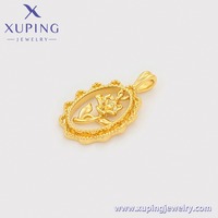 X000824177 Bijoux Xuping, pendentif à la mode en forme de rose plaqué or 24 carats sur cuivre